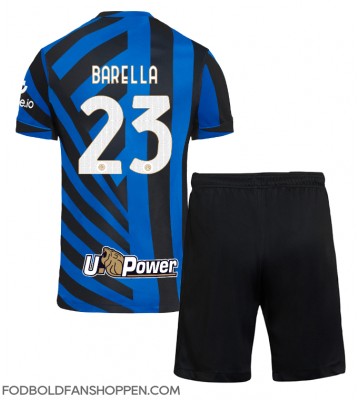 Inter Milan Nicolo Barella #23 Hjemmebanetrøje Børn 2024-25 Kortærmet (+ Korte bukser)